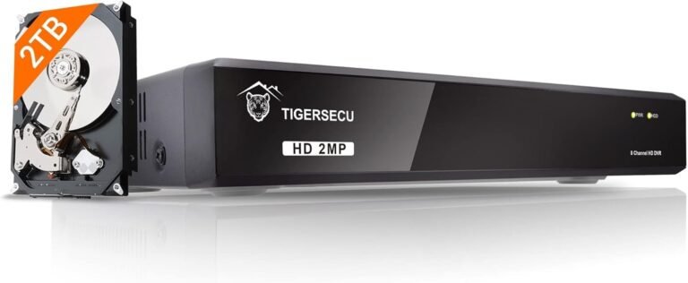 TIGERSECU Super HD 1080P 8 Channel CCTV Security DVR with Motion Detection, Hybrid 6-in-1 Home Surveillance Recorder(Support 2MP-5MP